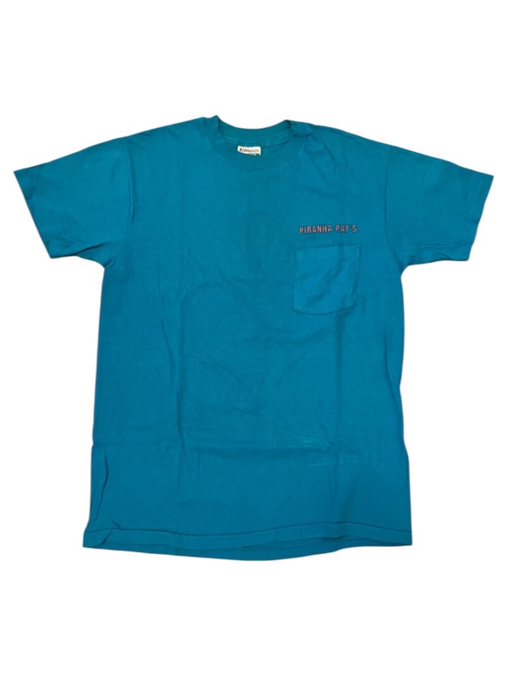 NWOT Vintage Piranha Pat's Teal Men's Short Sleeve Shirt - Size Adult Large